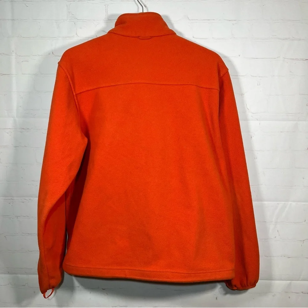 Vintage LL Bean Fleece Jacket Mens Size Medium Orange Full Zip Outdoors Classic - Picture 11 of 11